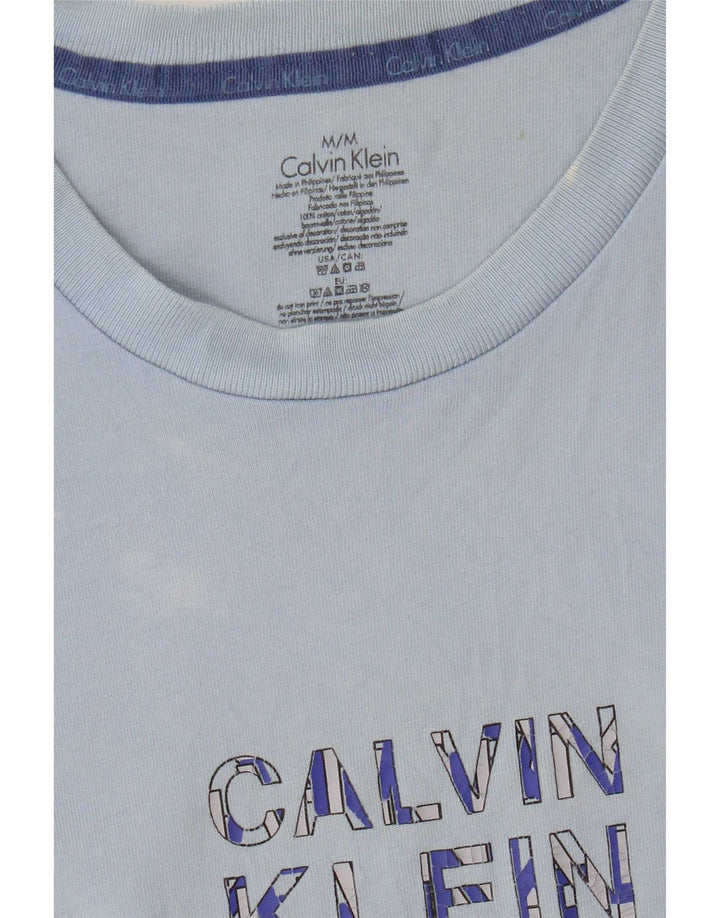 Tricou grafic Calvin Klein pentru bărbați Top din bumbac albastru mediu