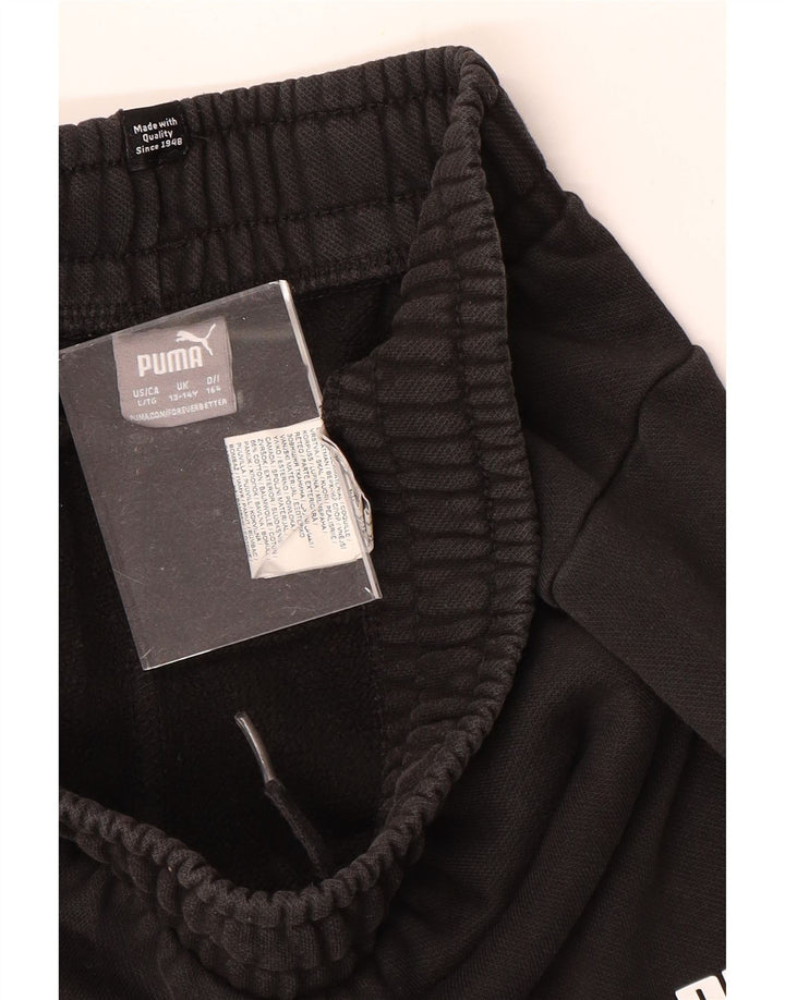 PUMA Băieți Pantaloni Trening Pantaloni Joggeri 13-14 Ani Bumbac Negru
