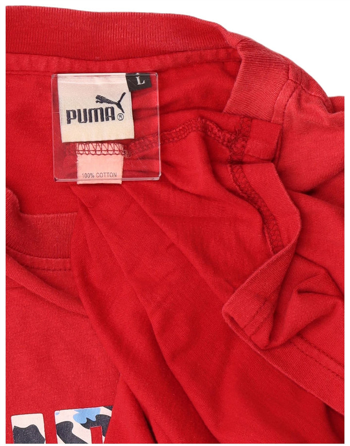 Tricou grafic Puma pentru bărbați Top mare bumbac roșu