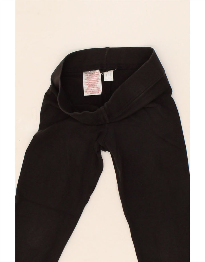 ADIDAS Girls Graphic Leggings 5-6 Years Black Vintage Adidas and Second-Hand Adidas from Messina Hembry 