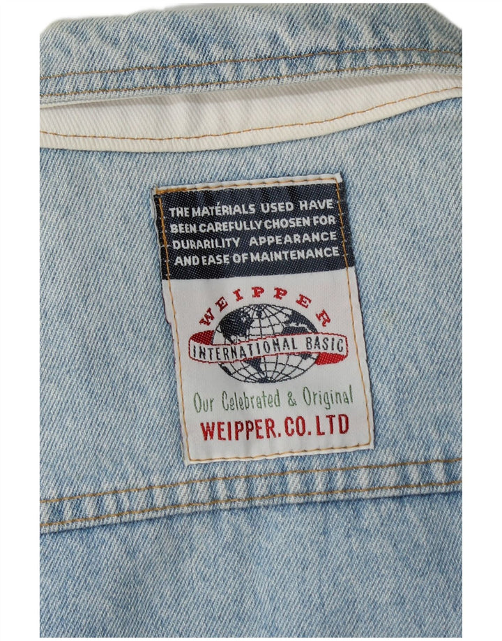 Jachetă Weipper Crop Denim pentru femei UK 16 Large Blue