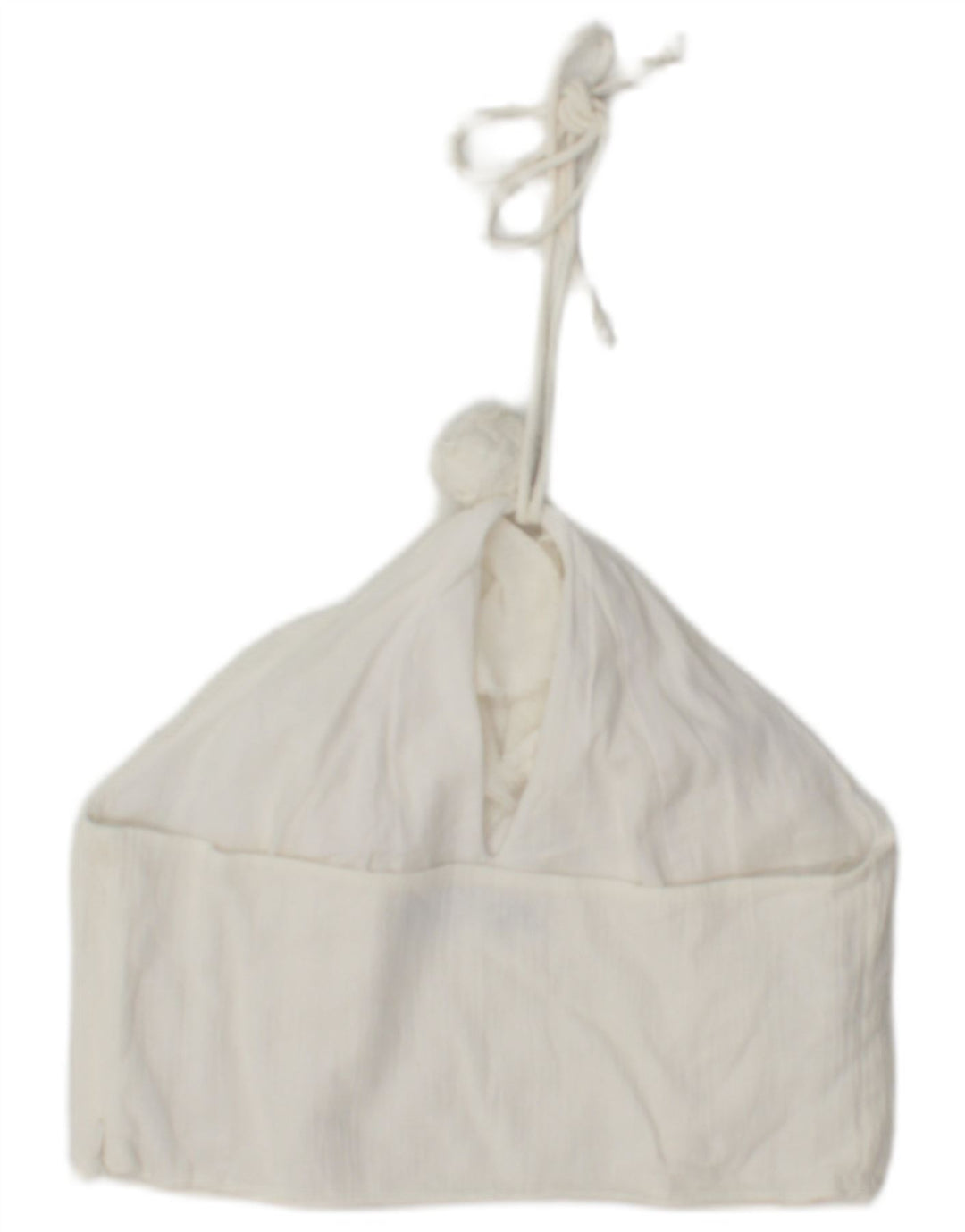 Top Halter pentru femei Zara UK 12 Medium White Bumbac