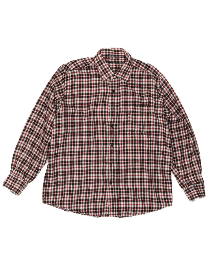 Cămașă Vintage pentru bărbați din flanel Mărimea 17 1/2 44 XL roșu Check