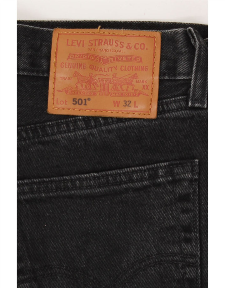 Pantaloni scurți Levi's 501 Denim W32 Medium Black Bumbac