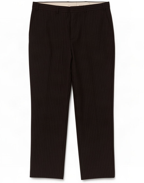 Marks & Spencer Pantaloni de costum drept bărbați W40 L29 Black Pinstripe