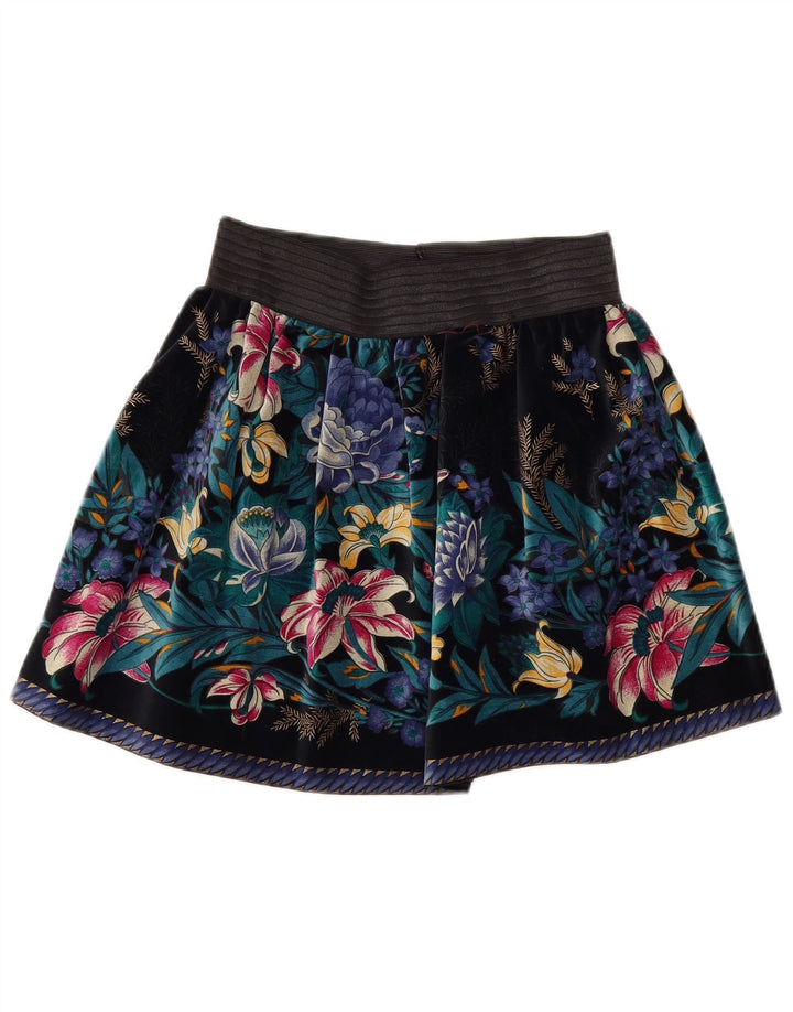 Fusta plisată Vintage pentru femei din catifea W26 Small Multicolor