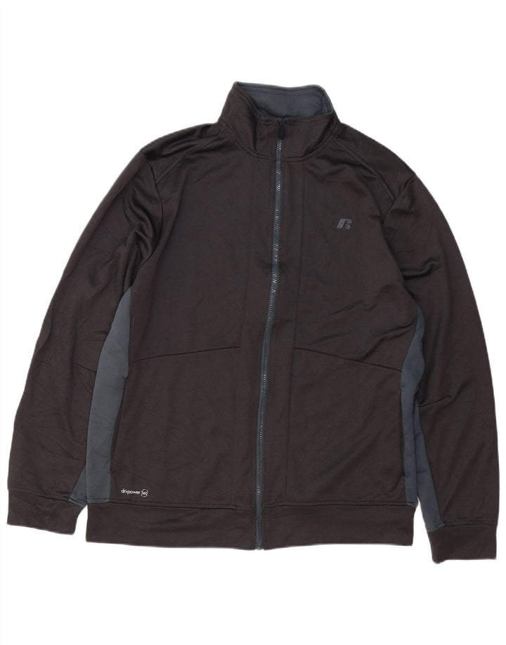 Jachetă de trening pentru bărbați RUSSELL ATHLETIC UK 38/40 Medium Black