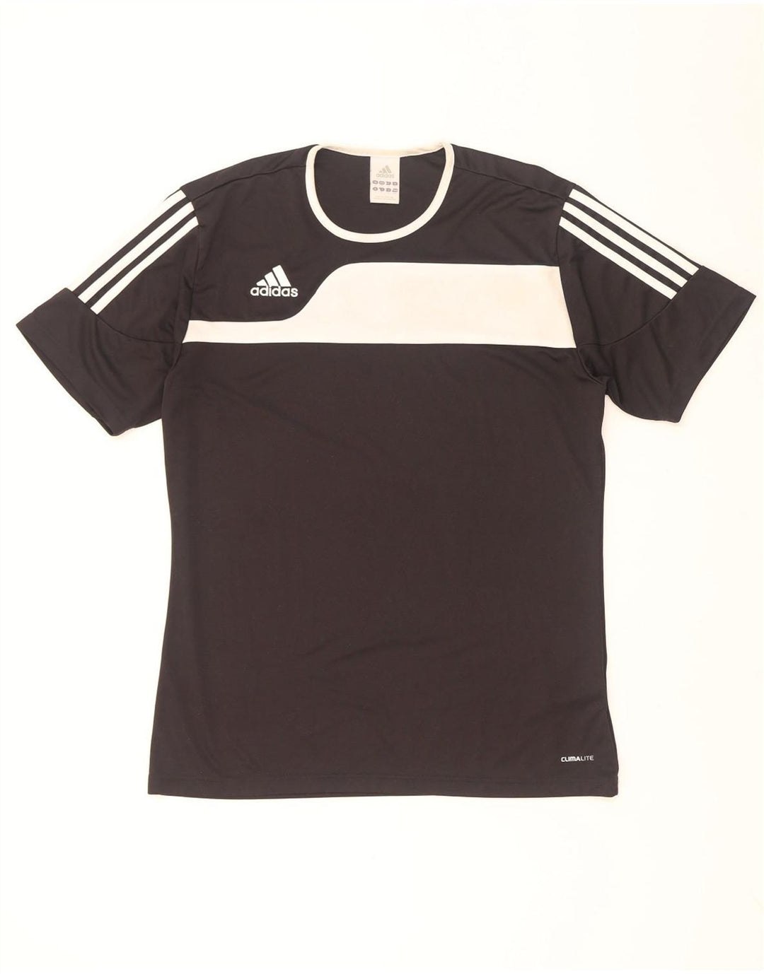 Tricou Adidas Climalite pentru bărbați Top Mediu Negru Poliester Colorblock