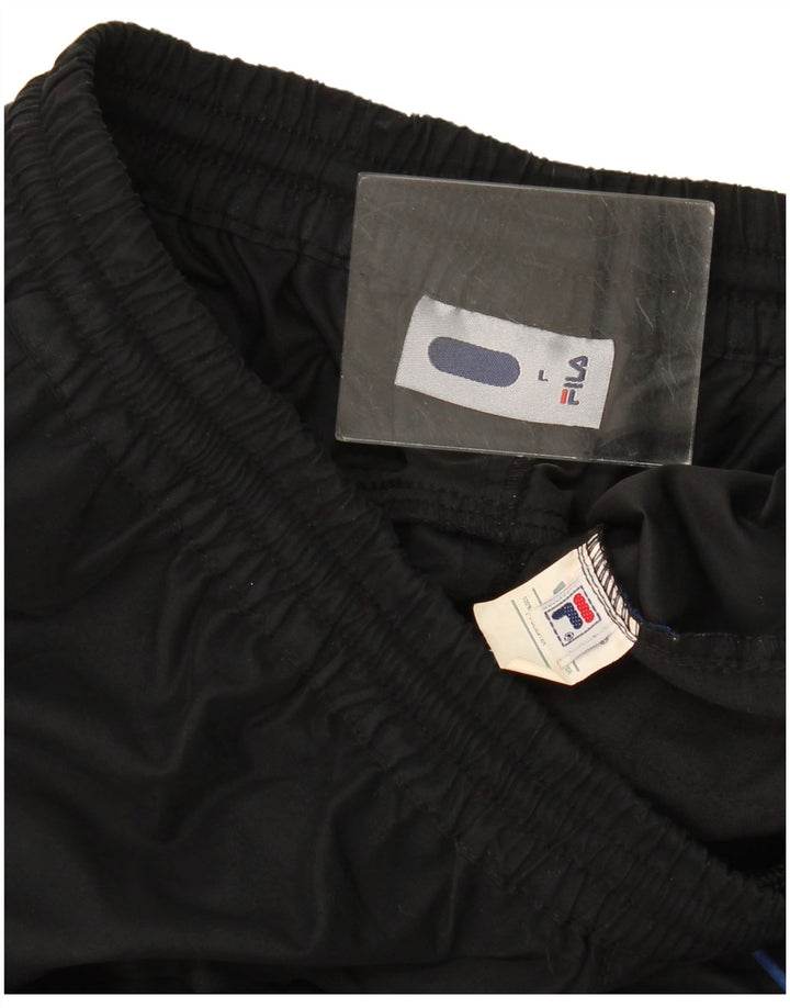 Pantaloni de trening Fila Capri pentru femei UK 14 Poliester negru mare