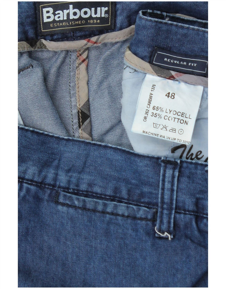 Blugi drepți Barbour pentru femei, cu ajustare normală, XL W36 L27 Blue Lyocell