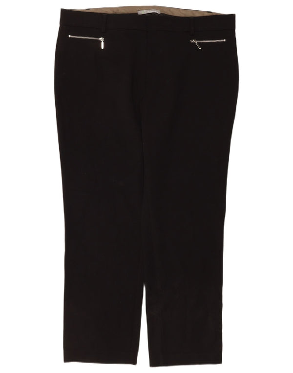 Marks & Spencer Womens Straight Casual Trousers UK 18 XL W38 L28 Black