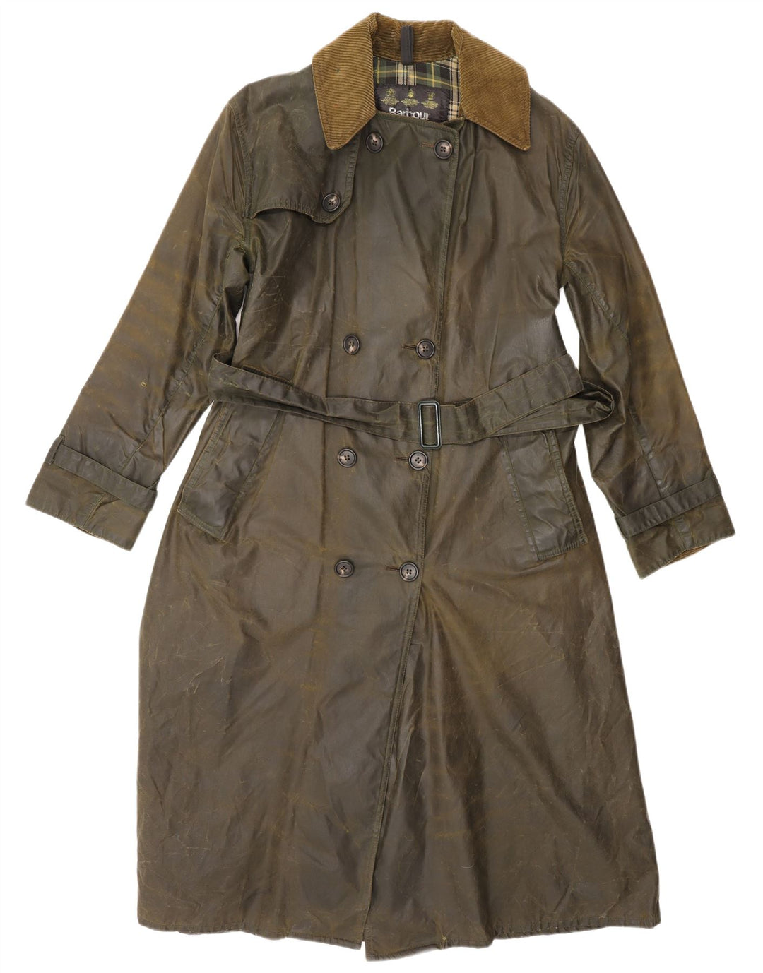 Trench pentru femei BARBOUR din bumbac cerat EU 34 XS Kaki Bumbac Clasic