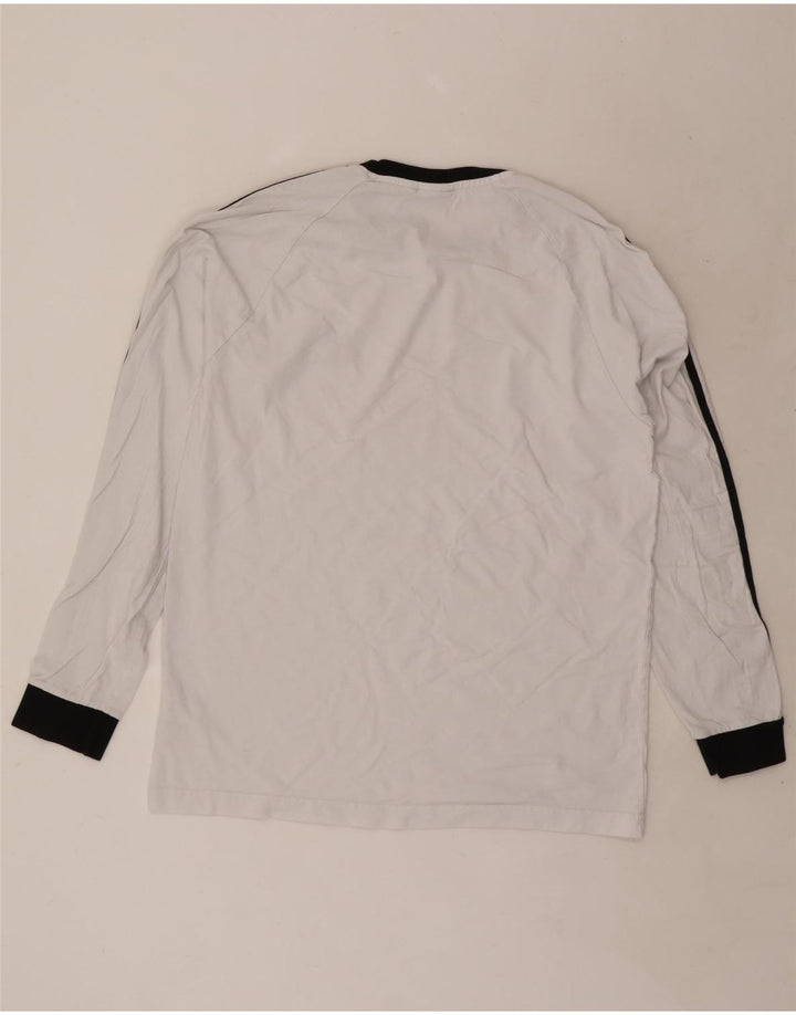 Top pentru bărbați Adidas cu mânecă lungă, mare, alb, bumbac