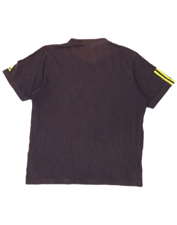 Tricou grafic pentru bărbați Adidas Top mare din bumbac bleumarin