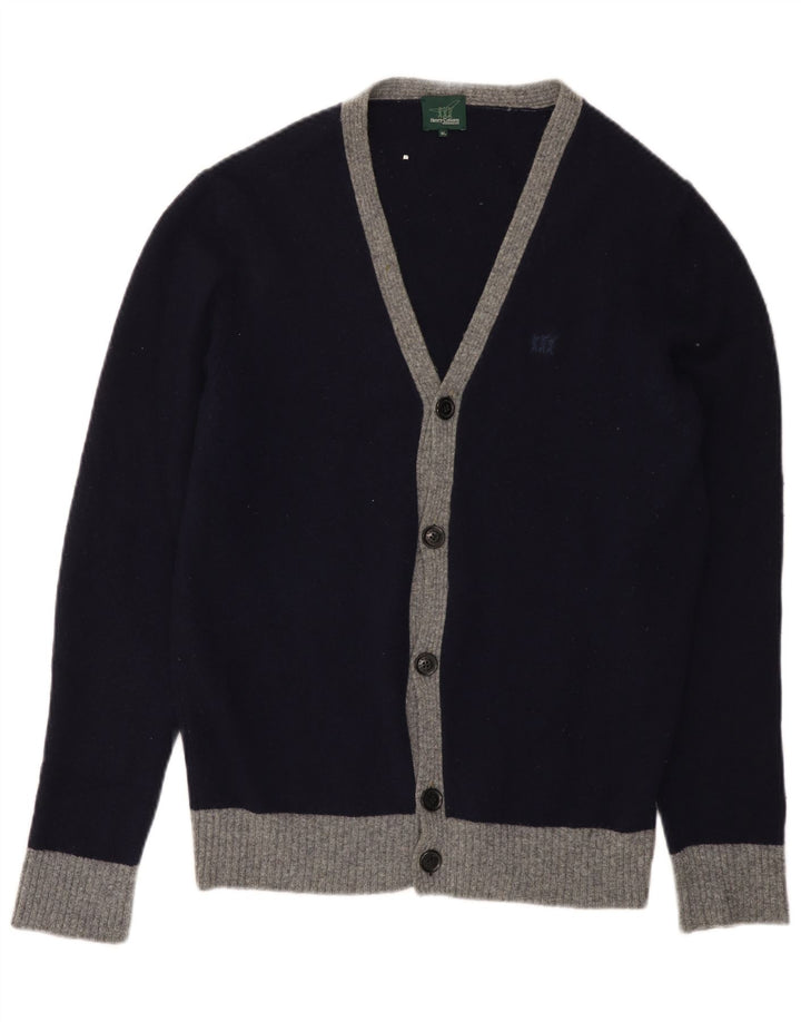 HENRY COTTONS Pulover cardigan pentru bărbați, XL, bleumarin, color block