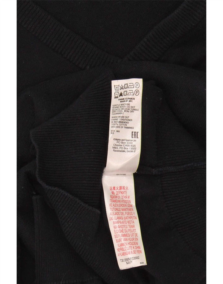 Pulover pentru bărbați Marks & Spencer, cu decolteu în V, mare din bumbac bleumarin