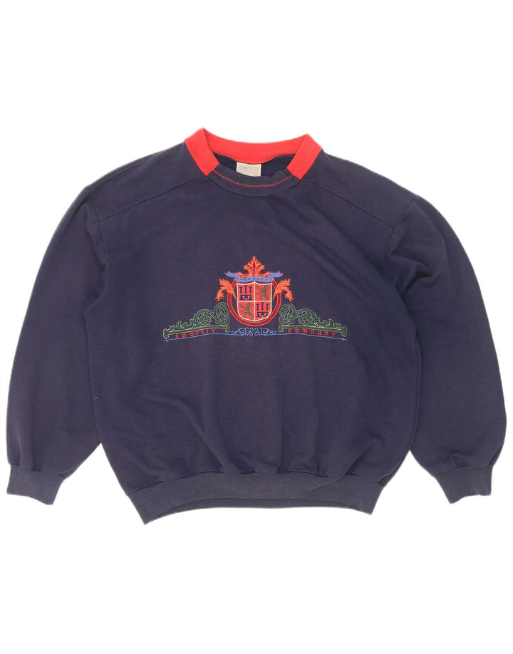 Hanorac pentru femei John Peter Pulover UK 16 mare, albastru marin, bloc de culoare