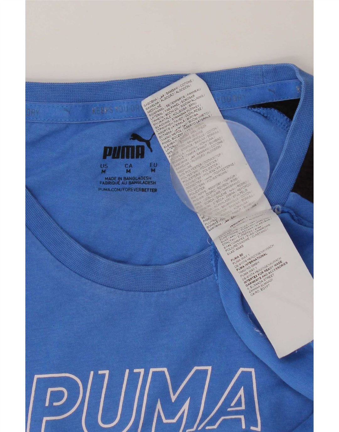 Tricou cu grafică Puma pentru bărbați Top Medium Blue Colorblock Bumbac