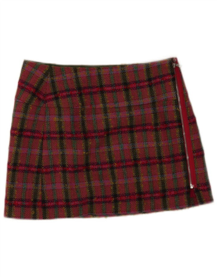 Fusta mini pentru femei Ted Baker Mărimea 1 XS W26 Lână cu carouri multicolore