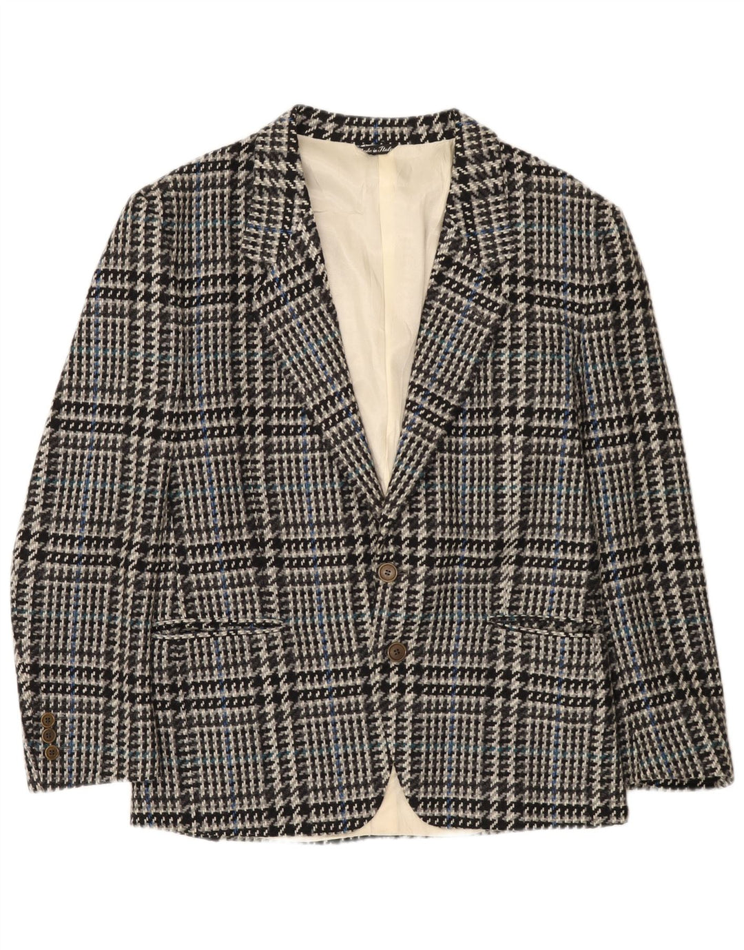 Jachetă Blazer Bărbați Tiglio cu 2 nasturi IT 50 Lână virgină cu picior de gală mare gri