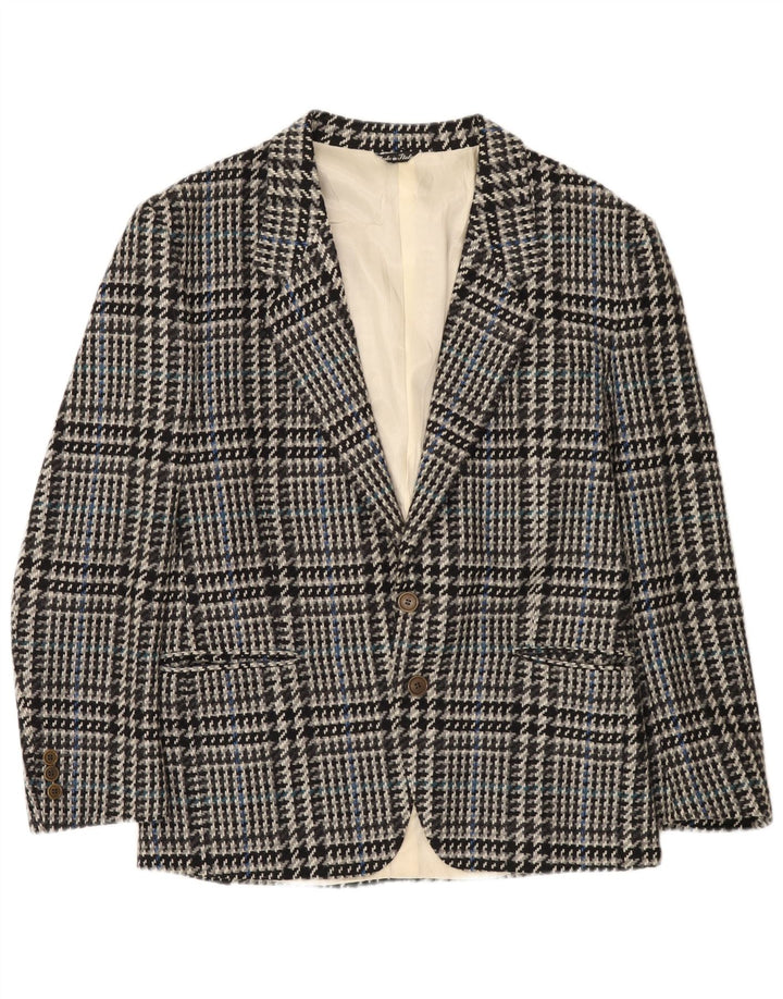 Jachetă Blazer Bărbați Tiglio cu 2 nasturi IT 50 Lână virgină cu picior de gală mare gri