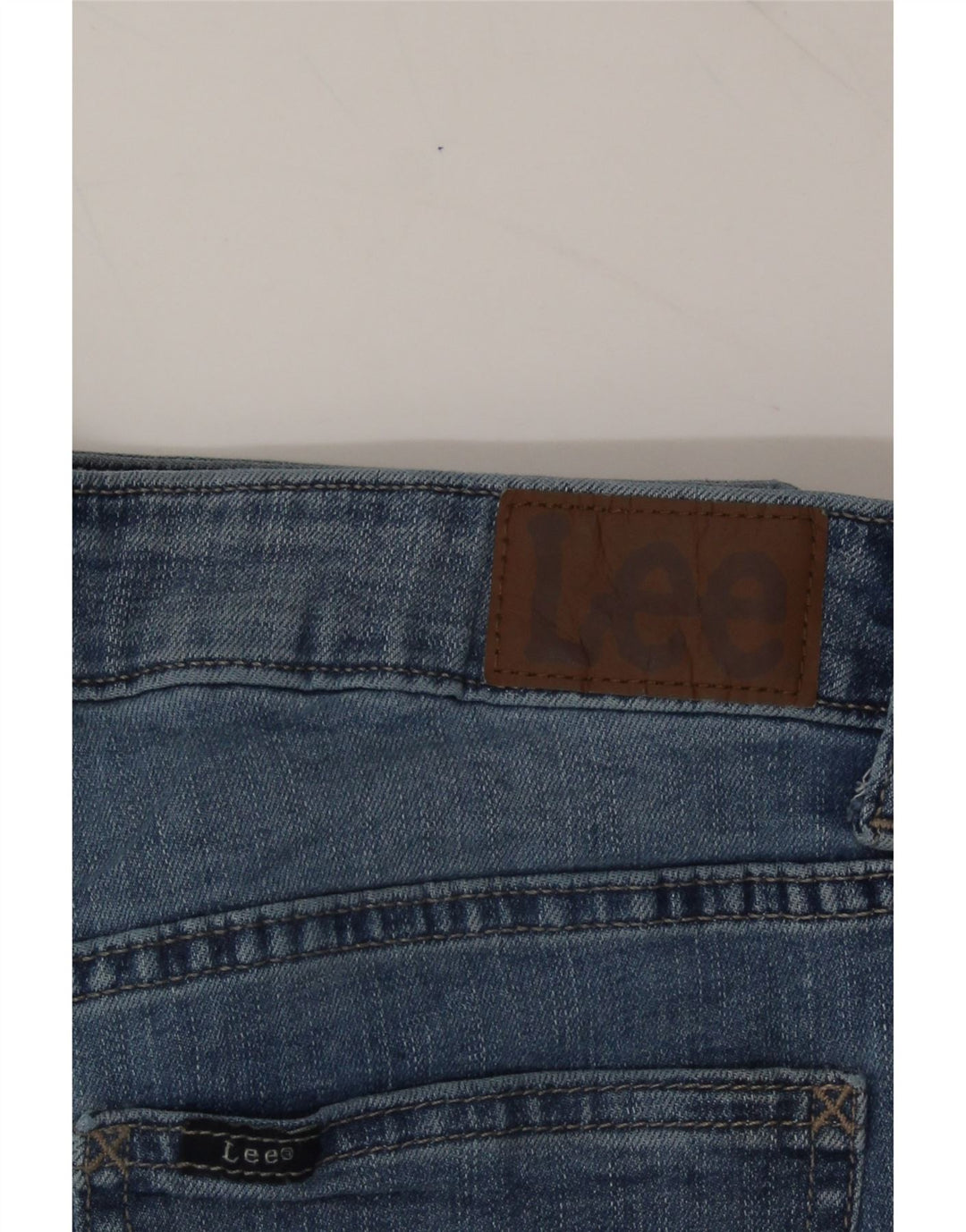 LEE Womens Bermuda Mid Rise Denim Shorts W32 Large  Blue Vintage Lee and Second-Hand Lee from Messina Hembry 