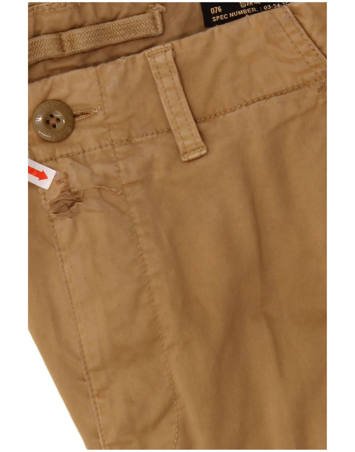 SUPERDRY Pantaloni drepti cargo pentru bărbați W32 L32 bumbac bej