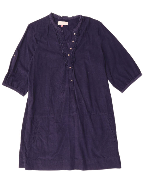 JOHN LEWIS Rochie tunică din velur cu mâneci 3/4 pentru femei UK 14, mare, bleumarin