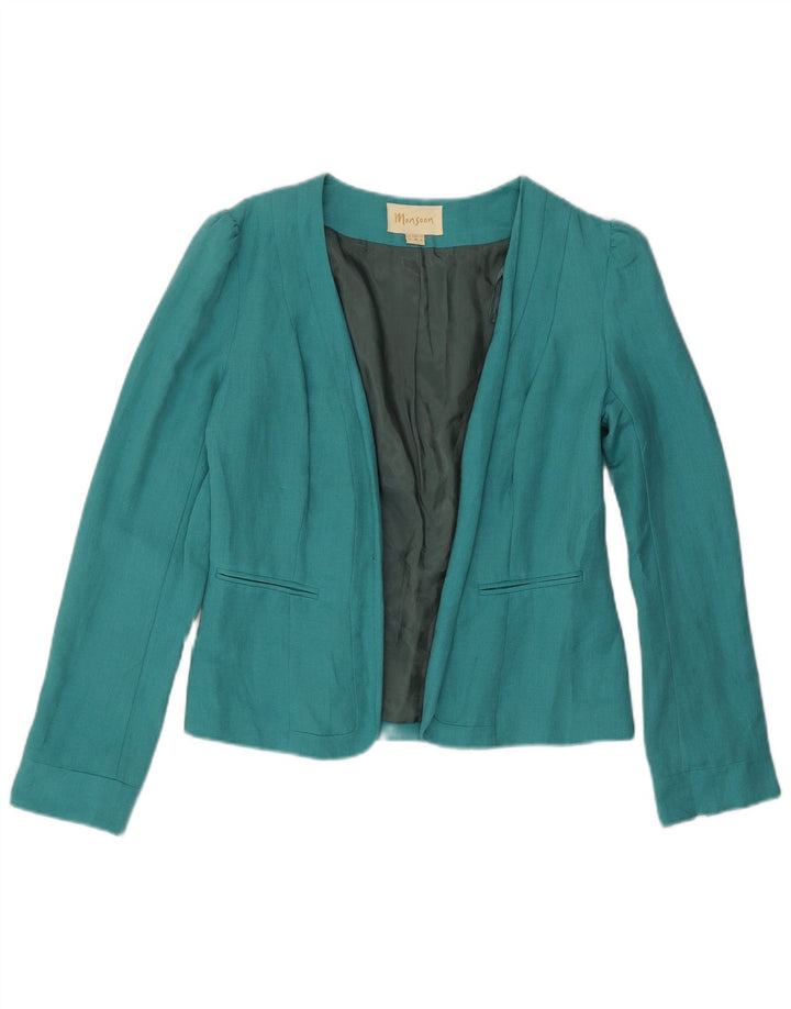 Jachetă Blazer deschisă pentru femei Monsoon UK 10 mic turcoaz in