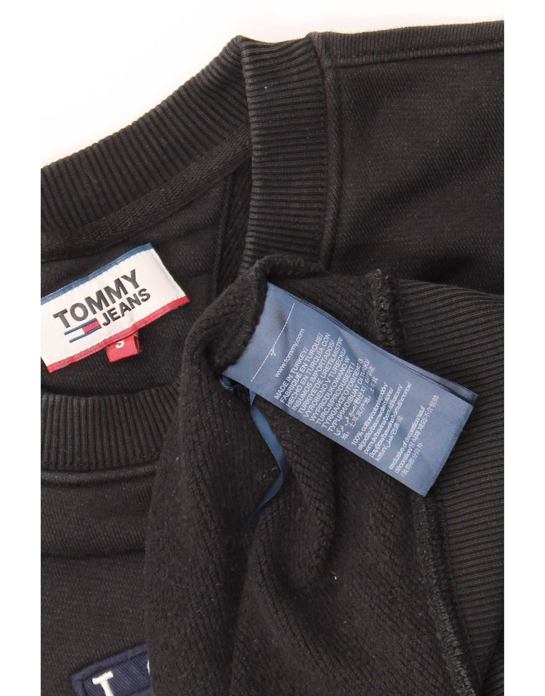 Hanorac grafic pentru bărbați Tommy Hilfiger Pulover mic, negru, bumbac