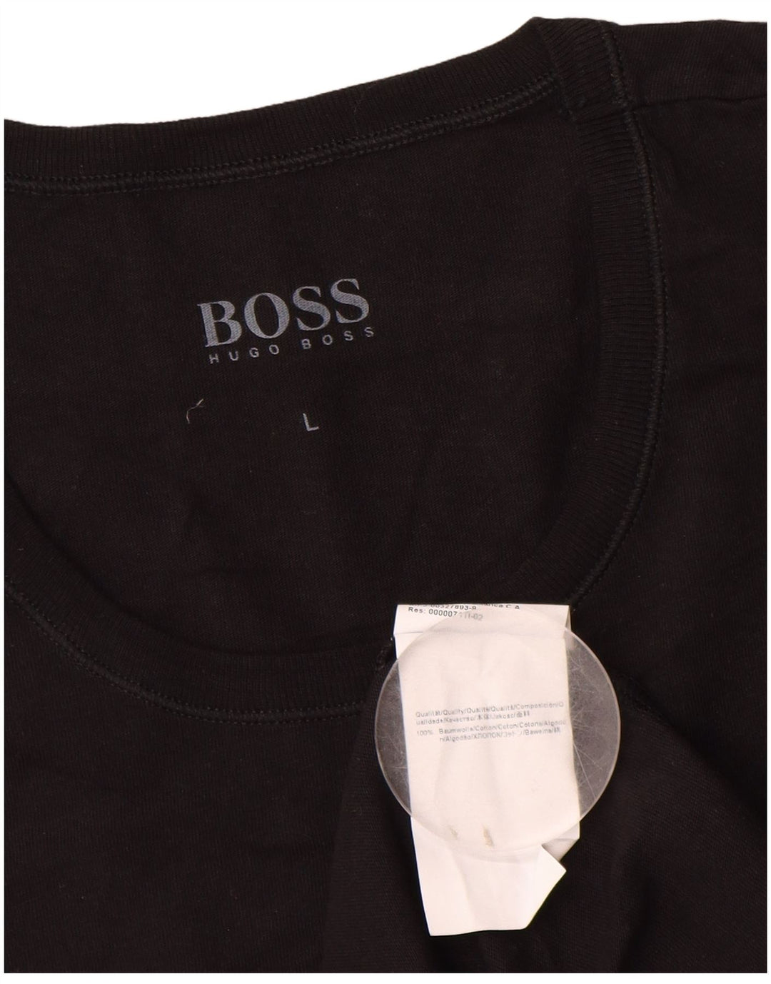 Tricou pentru bărbați Hugo Boss Top mare din bumbac negru