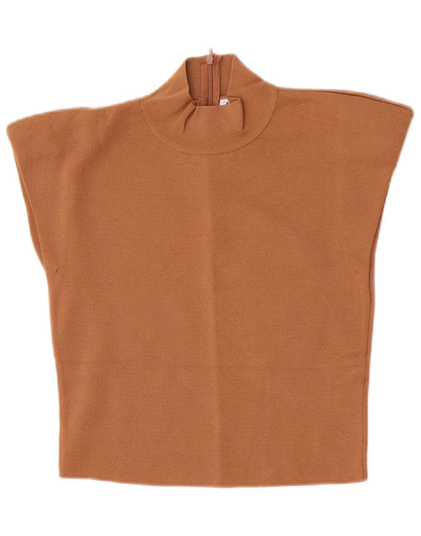 Bluză Crop Top Femei Zara UK 12 Medium Bej Viscoză