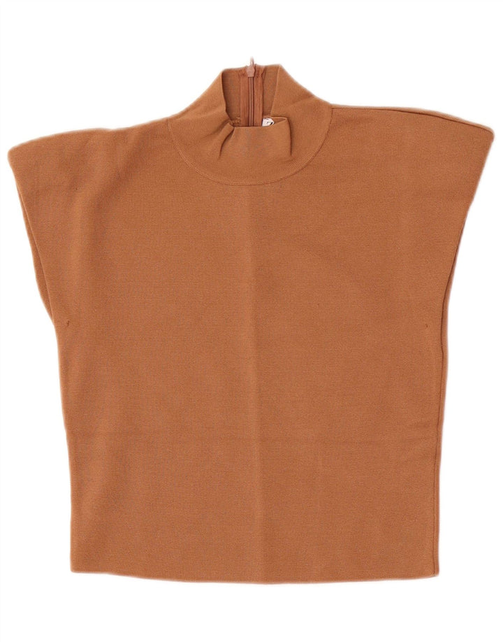 Bluză Crop Top Femei Zara UK 12 Medium Bej Viscoză