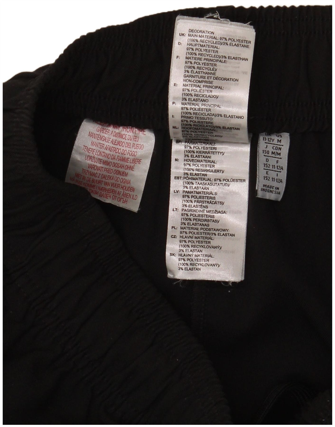 Pantaloni de trening Adidas pentru băieți Cargo Pantaloni de jogging 11-12 ani Poliester negru