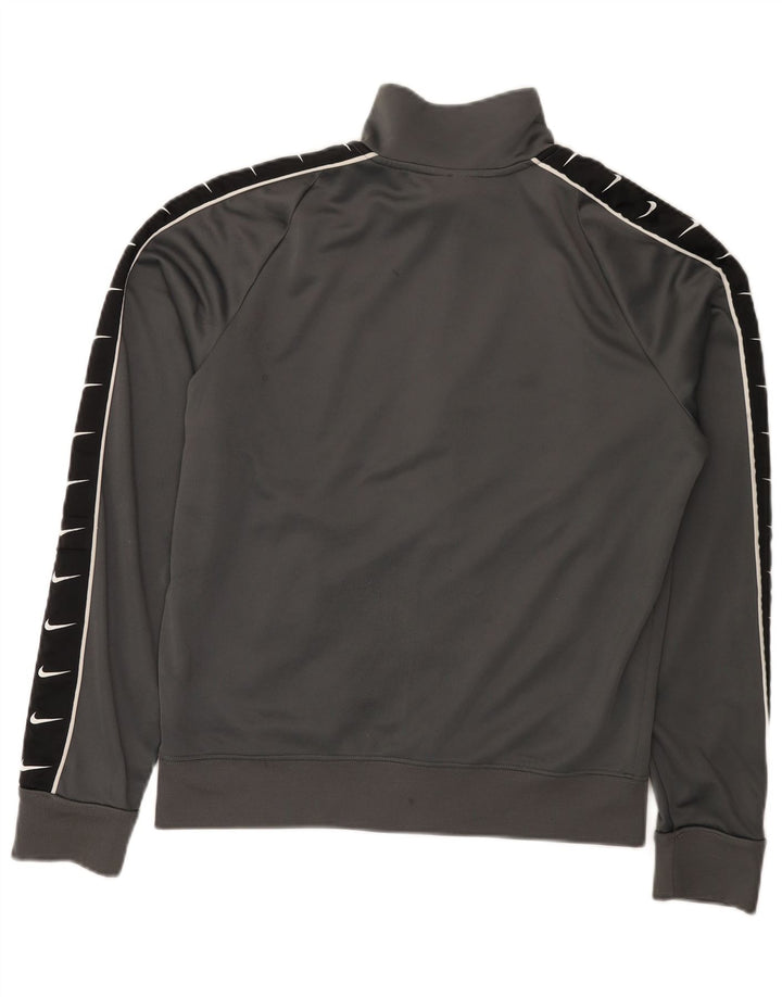 Jachetă de top pentru trening grafic pentru bărbați Nike, gri mic, poliester color bloc