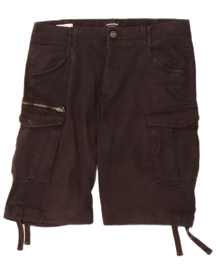 Pantaloni scurti cargo Jack & Jones pentru bărbați, mediu W32, bumbac negru
