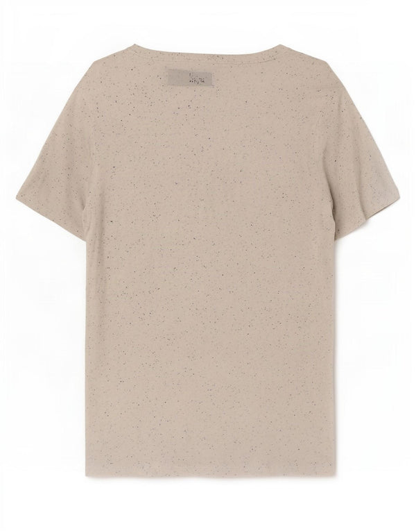 Marks & Spencer Womens T-Shirt Top UK 18 XL White Flecked Viscose