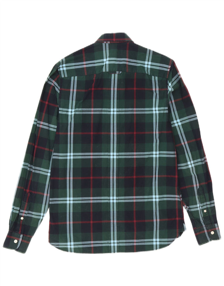 Cămașă pentru bărbați Fred Perry, bumbac carouri verde mic