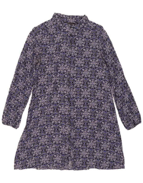 Rochie cămașă pentru femei Marks & Spencer UK 10 Small Blue Floral Viscose