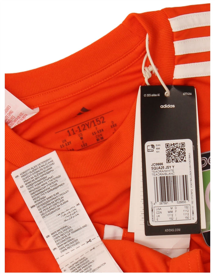 Tricou grafic ADIDAS Aeroready pentru băieți Top 11-12 ani portocaliu Colorblock