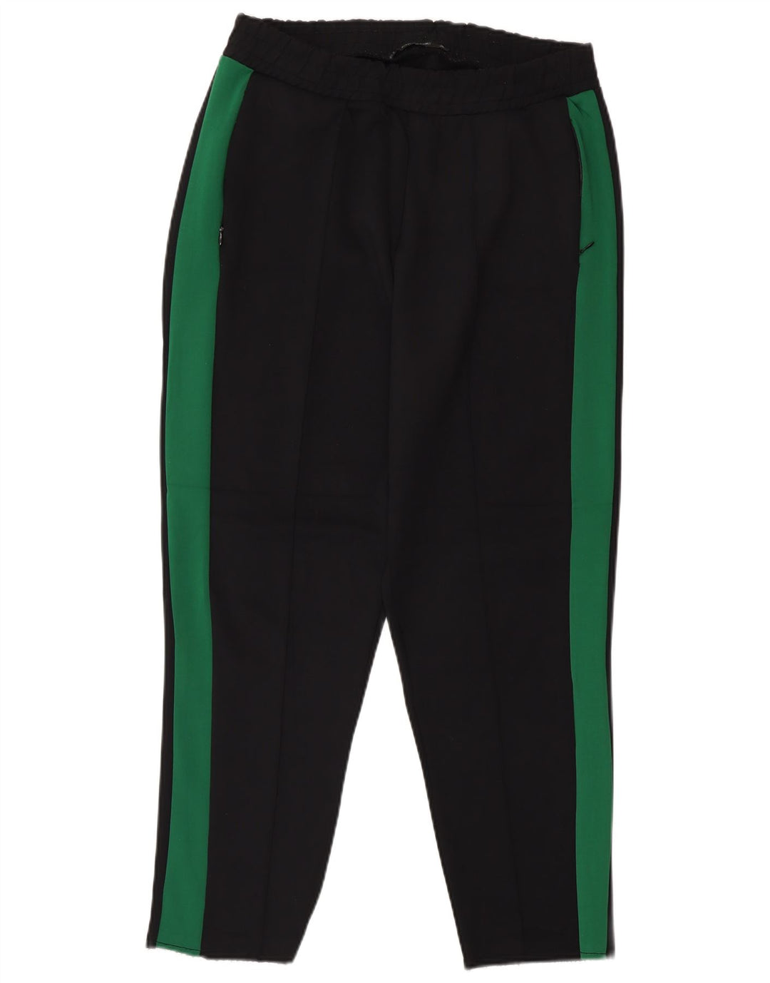 Pantaloni de trening Zara pentru femei UK 12 Medium Black Colorblock Poliamidă
