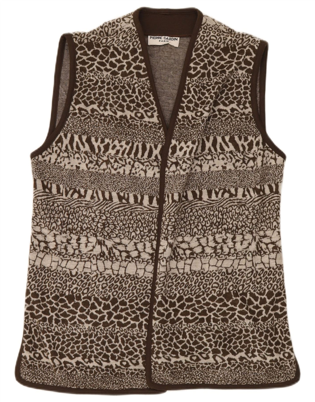 Gilet pentru femei Pierre Cardin IT 44 Maro Mediu Lână Animal Print