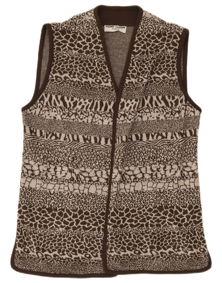 Gilet pentru femei Pierre Cardin IT 44 Maro Mediu Lână Animal Print