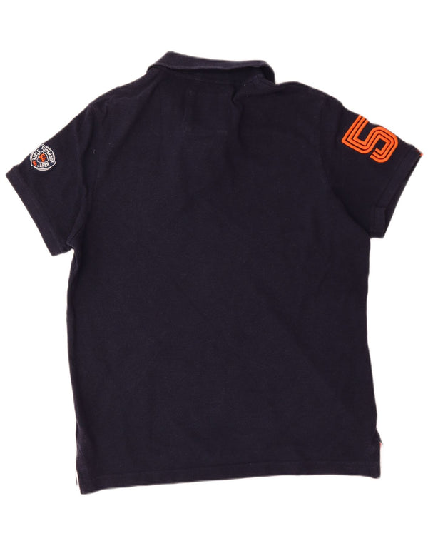 Tricou polo grafic pentru bărbați Superdry 2XL, bumbac bleumarin