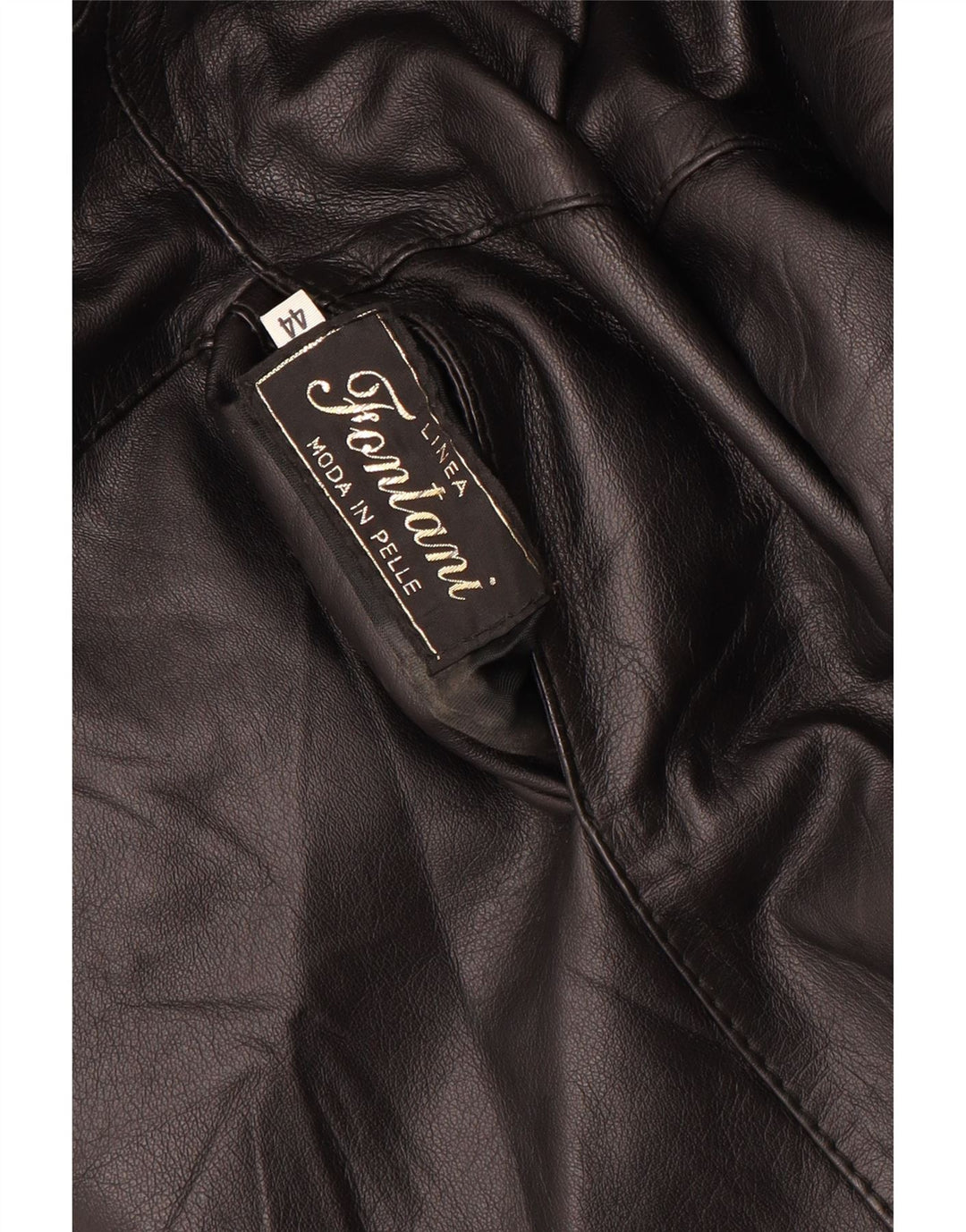 Palton supradimensionat din shearling pentru femei Fontani IT 44 piele maro medie