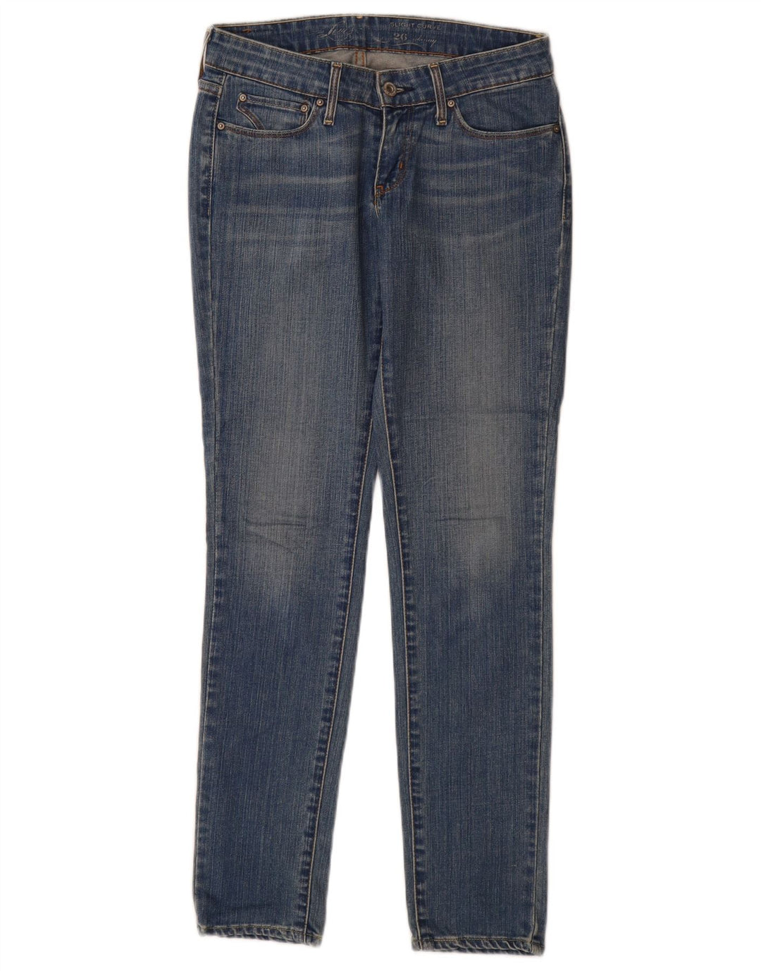 Blugi skinny cu curbe ușoare pentru femei LEVI'S L26 L30 bumbac albastru