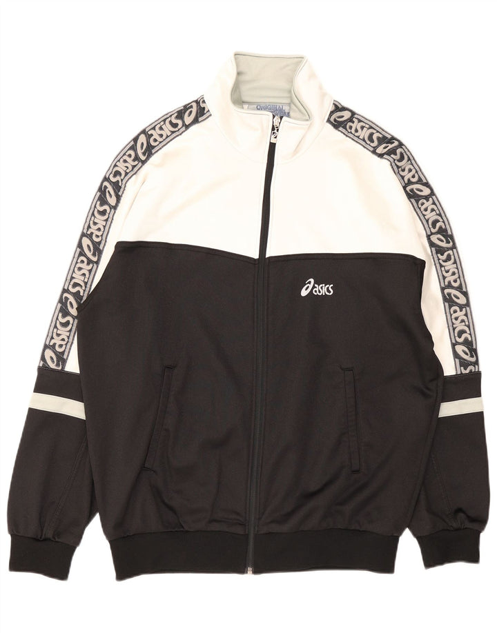 Jachetă de top pentru trening grafic Asics pentru bărbați, IT 54 XL, negru, bloc de culoare