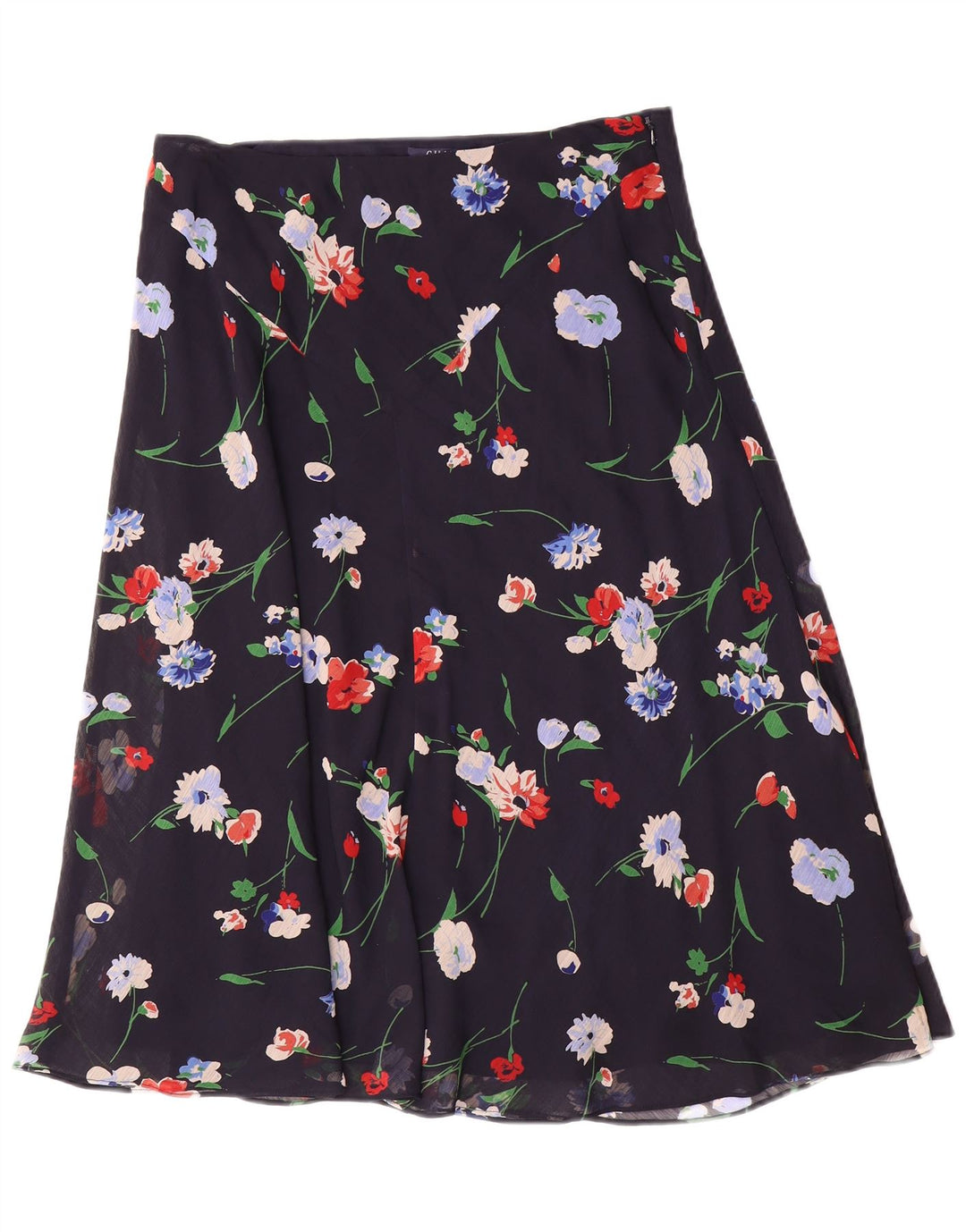 Fustă A-Line pentru femei Chaps US 10 Large W30 Bleumarin Floral Poliester
