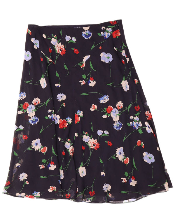 Fustă A-Line pentru femei Chaps US 10 Large W30 Bleumarin Floral Poliester