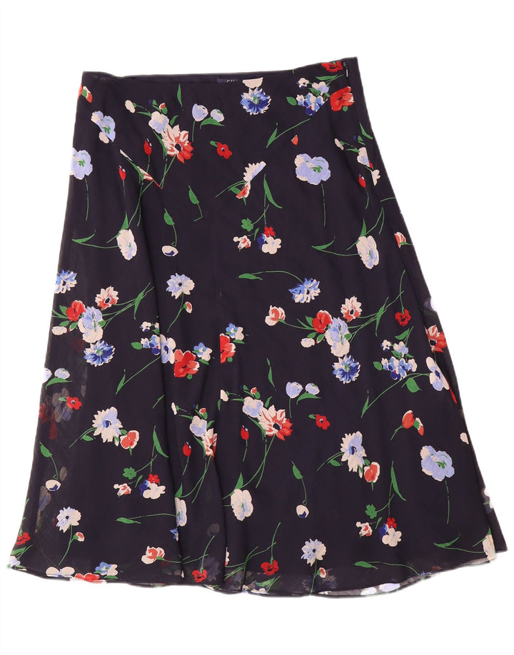Fustă A-Line pentru femei Chaps US 10 Large W30 Bleumarin Floral Poliester